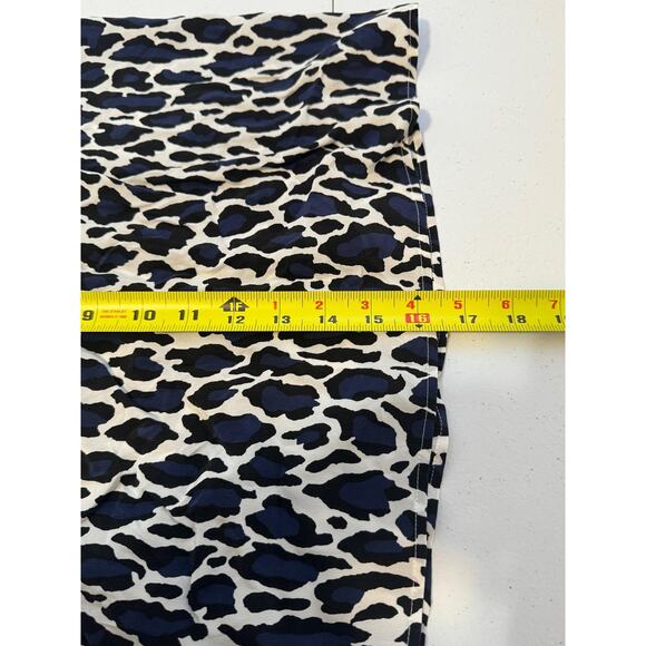 Equipment Femme Shirt Womens Large Blue Black Leopard Silk Cami Tank Top - Picture 11 of 12